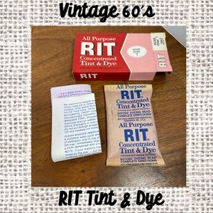 Vintage 1960s RIT Rose Pink 7 Color Dye Concentrate Excellent Condition